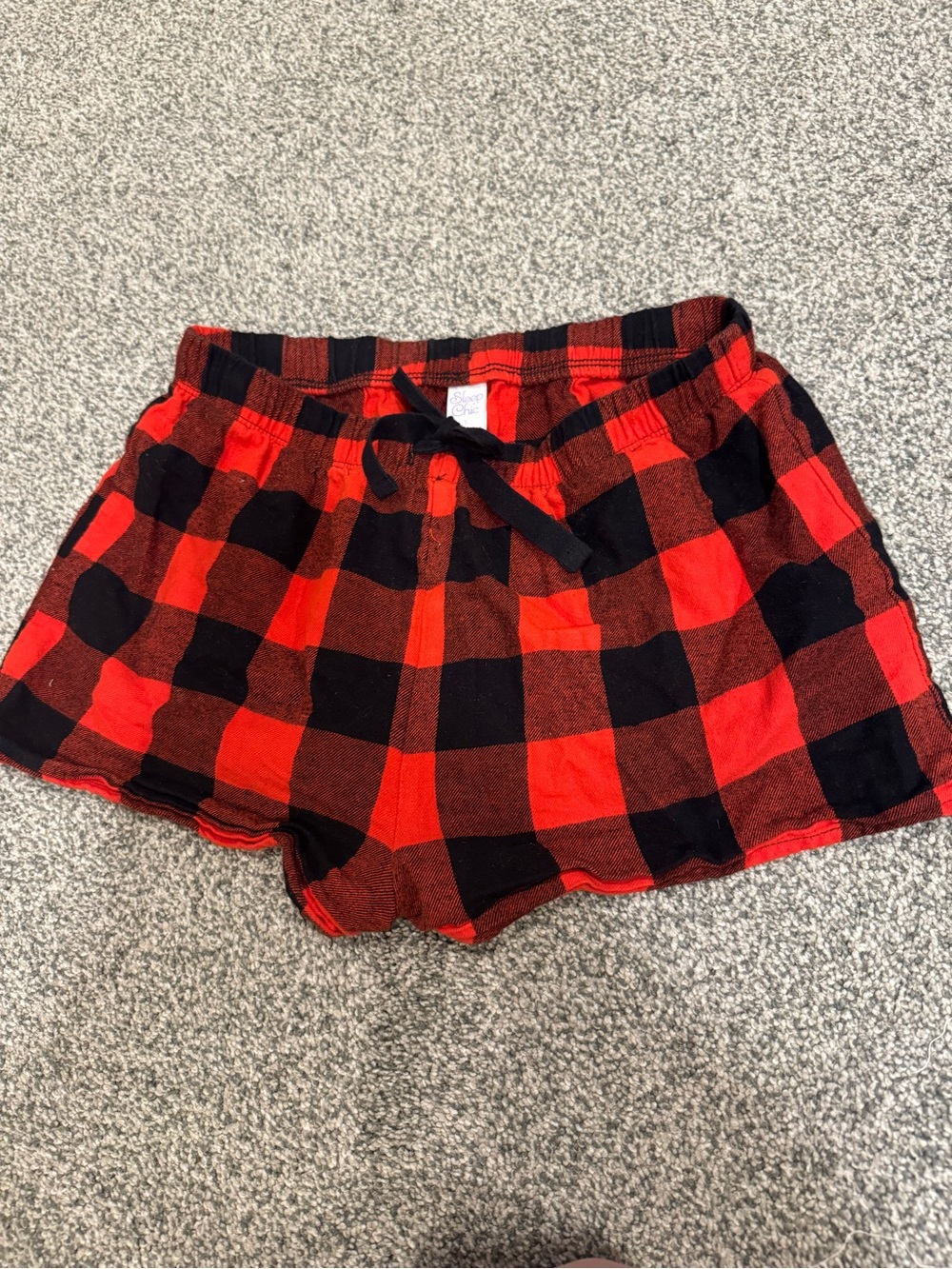 Red and Black Buffalo Plaid Lounge Shorts